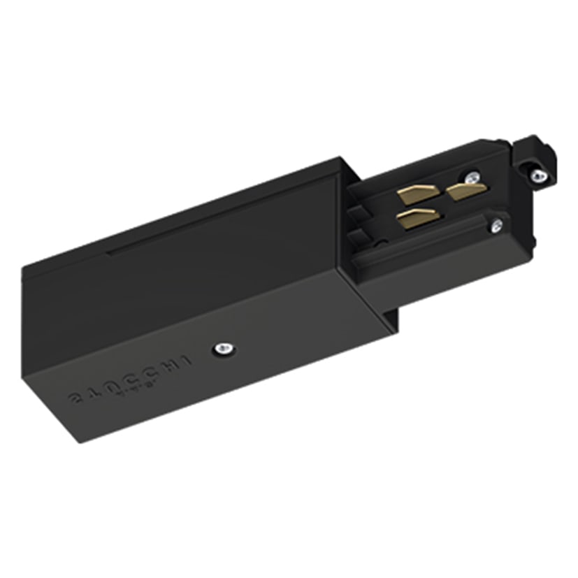 TECHNOLUX OneTrack Eindvoeding L - mechanische leidraad rechts/aarding links zwart 310752