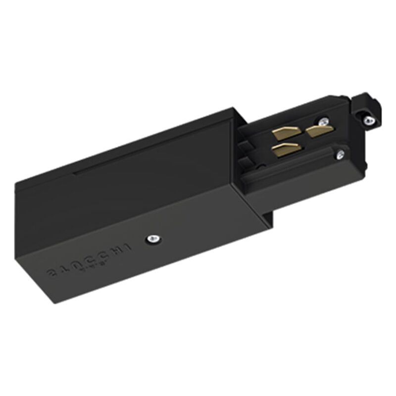 TECHNOLUX OneTrack Eindvoeding - R - mechanische leidraad links/aarding rechts zwart 310753