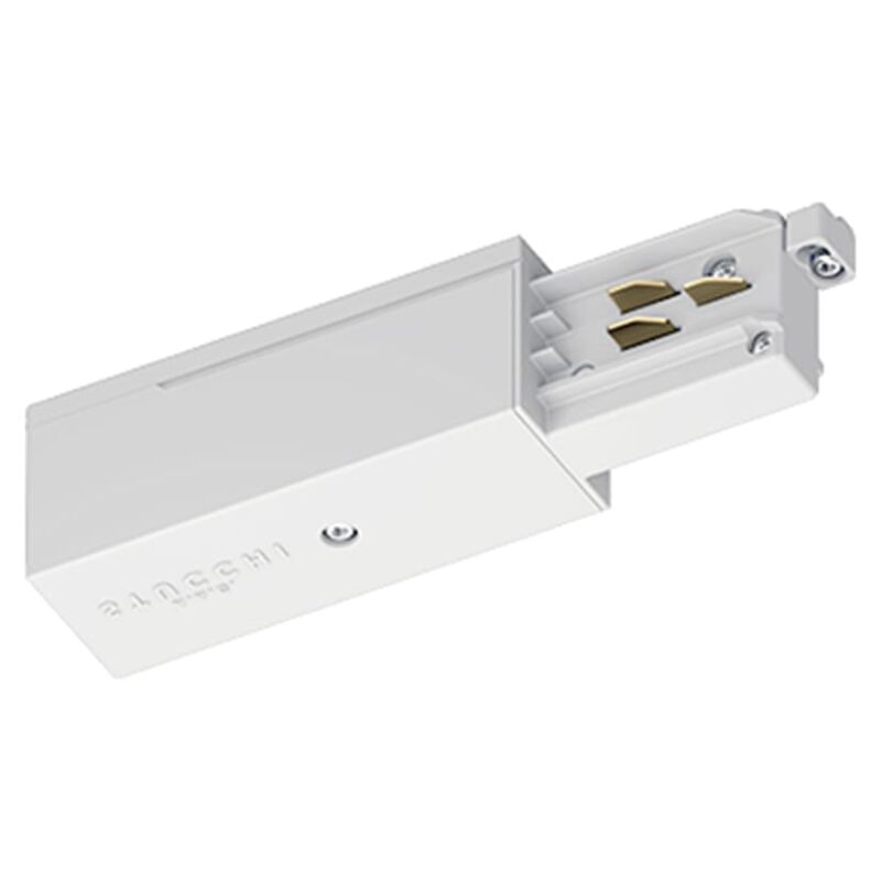 TECHNOLUX OneTrack Eindvoeding R mechanische leidraad links/aarding rechts wit 310759