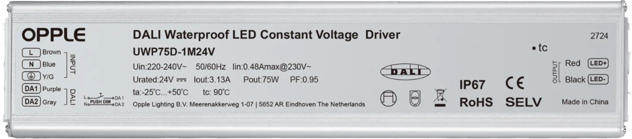 TECHNOLUX LEDDriver 24V-75W-DALI-IP67 820002006500