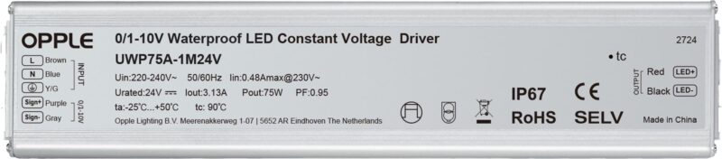 TECHNOLUX LEDDriver 24V-75W-10V/PWM-IP67 820003003900