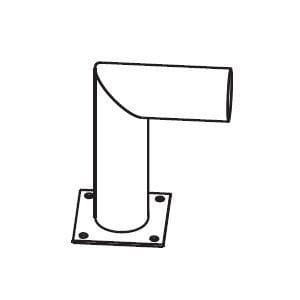 TECHNOLUX Streetlight muurbeugel type L 60mm zwart RAL9005 LDAL-B