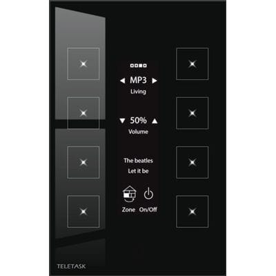 TELETASK Aanraakpaneel Aurus 8 toetsen zwart TDS12022BL
