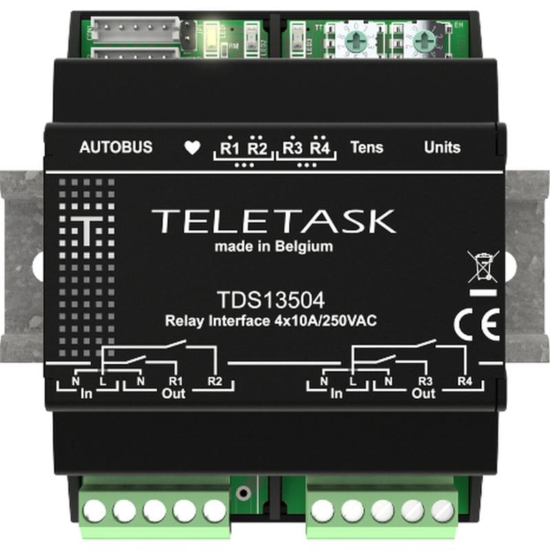 TELETASK RELAISINTERFACE 4X10A TDS13504