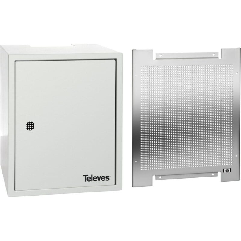 TELEVES Metalen kast met montageplaat en sleutel BxHxD: 300x400x200 mm MPTGH34