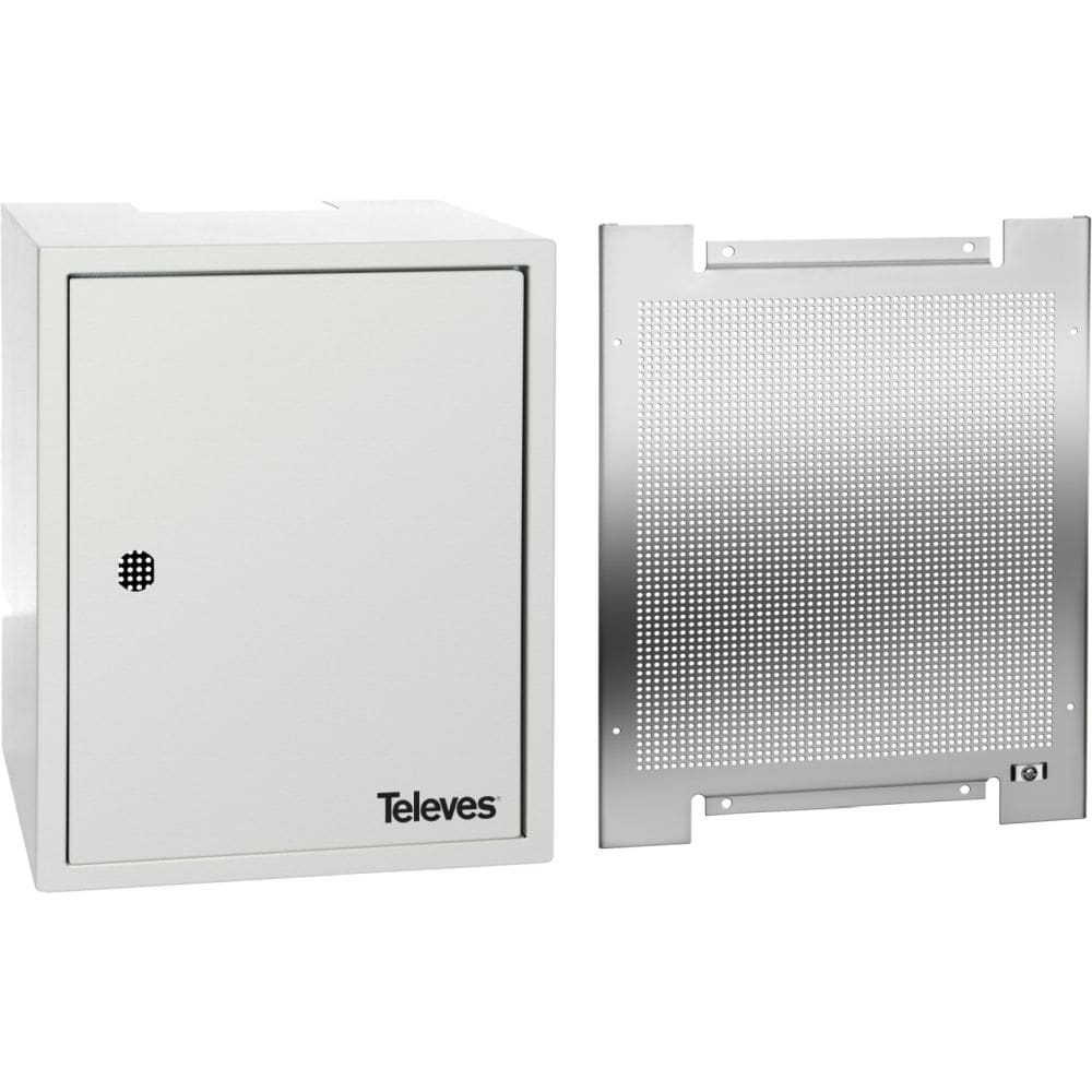 TELEVES Metalen kast met montageplaat en sleutel BxHxD: 300x400x200 mm MPTGH34