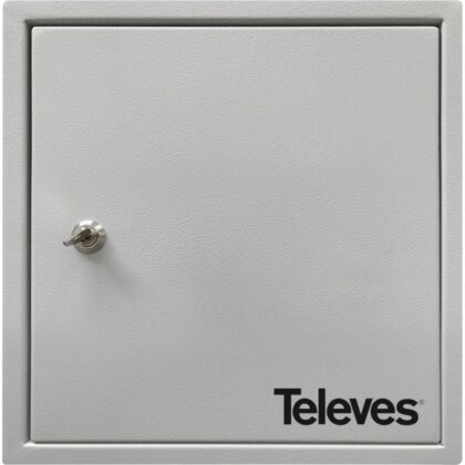 TELEVES Metalen kast met montageplaat en sleutel BxHxD: 400x400x200 mm MPTGH44