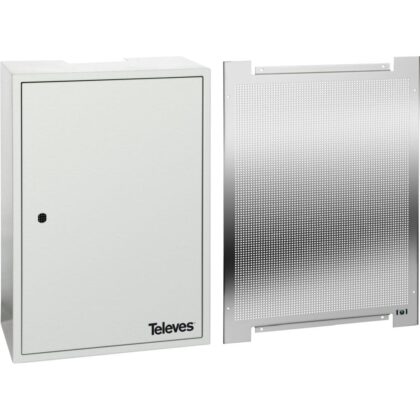 TELEVES Metalen kast met montageplaat en sleutel BxHxD: 400x600x200 mm MPTGH46