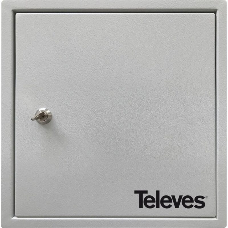 TELEVES Metalen kast met montageplaat en sleutel BxHxD: 600x600x200 mm MPTGH66
