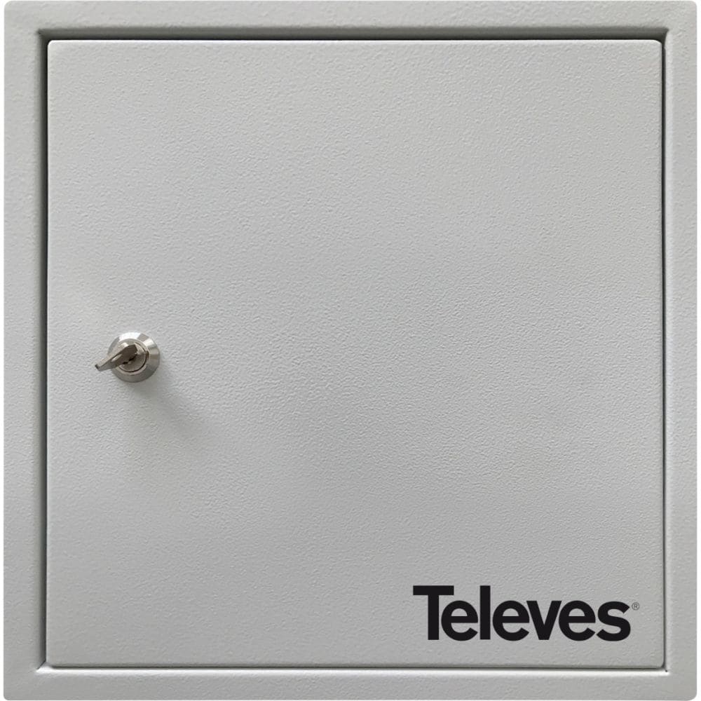 TELEVES Metalen kast met montageplaat en sleutel BxHxD: 600x600x200 mm MPTGH66