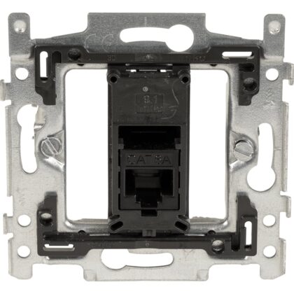 TELEVES Data aansluitdoos CAT6A(compatibel Niko & Cat6/5e/5)  1xRJ45 PoE++ TDOB-RJ45-1