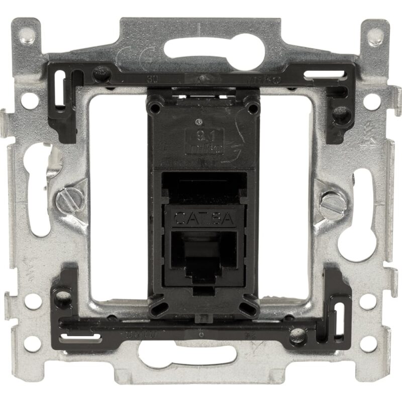 TELEVES Data aansluitdoos CAT6A(compatibel Niko & Cat6/5e/5)  1xRJ45 PoE++ TDOB-RJ45-1