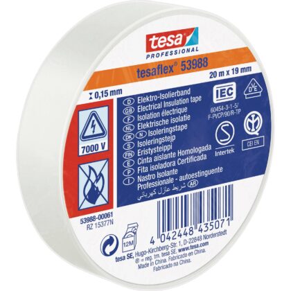 TESA Isolatietape 53948 19mm x 20m wit 53988-00061-01