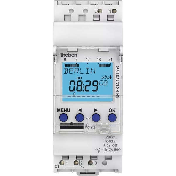 THEBEN Digitale astronomische klok 230V 50-60HZ 1CO 125A 9731