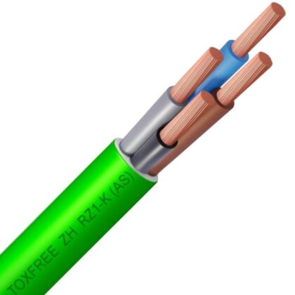 TOPCABLE TOXFREE RZ1-K flexibele voedingskabel LSOH AD8 1kV B2ca s1ad1a1 groen 4X50mm² RZ1-K4X50-B2CA B 500