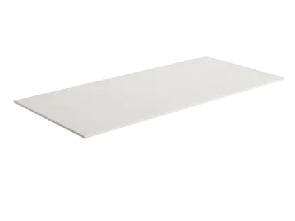 Klaire solid tablet 1800 x 460 x 9 mm - wit mat - inkortbaar afvoer/kraangat zelf te voorzien TOP.SS.1800.F001