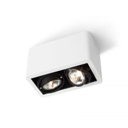 TRIZO 21 R52 Up 2xGU10 BLACK ring + WHITE frame + BLACK int. MUGU 2212