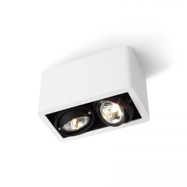 TRIZO 21 R52 Up 2xGU10 BLACK ring + WHITE frame + BLACK int. MUGU 2212