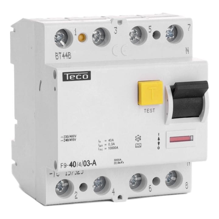 Teco Diff. schak. Teco 4P 40A 300mA Type A F940403A