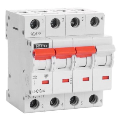 Teco Automaat Teco 3N 10A 10kA Curve C L9C103N