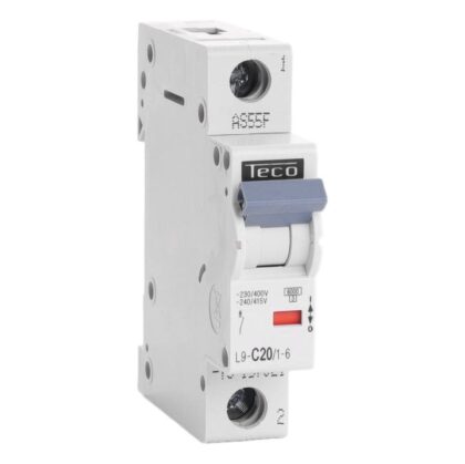 Teco Automaat Teco 1P 20A 6kA Curve C L9C2016