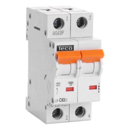 Teco Automaat Teco 2P 63A 10kA Curve C L9C632