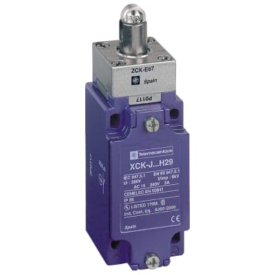 Telemecanique Sensors standschakelaar XCK-J - schakelnok met rol - 1 NC + 1 NO XCKJ167