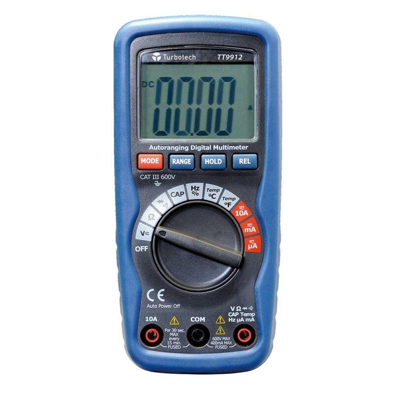Turbotech Digitale multimeter VAC/VDC/ADC/AAC/R/Cap/Freq./Diode/Bieper A91030014