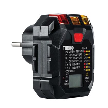 Turbotech Stopcontacttester inclusief 30mA differentieeltest A91030400