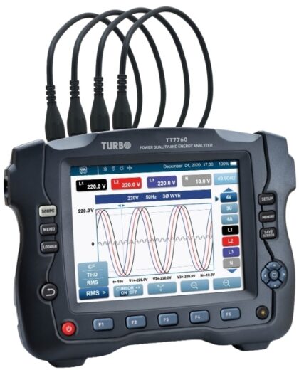Turbotech Driefasige vermogensanalysator met touchscreen A91030410