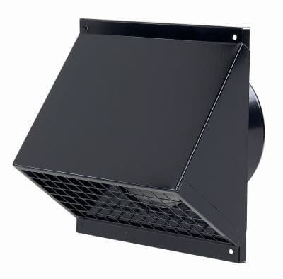 UBBINK Gevelinlaatkap zwart 160 0188815