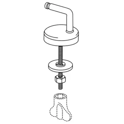Pressalit WSS Uni scharnierset inox voor zitting 3000 - prijs per set UN3P999