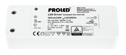 UNI-BRIGHT LED voeding gelijkstroom 350mA - 15W - Niet dimbaar L52335014