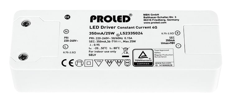 UNI-BRIGHT LED voeding gelijkstroom 350mA - 15W - Niet dimbaar L52335014