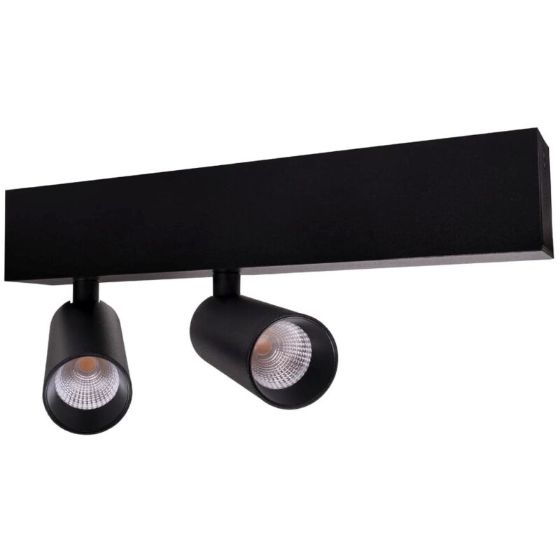 UNI-BRIGHT Madison Twin plafond LED 32° 2x7W 3000K 2x550lm CRI90 DIM 40.000u zwart LVM30002B