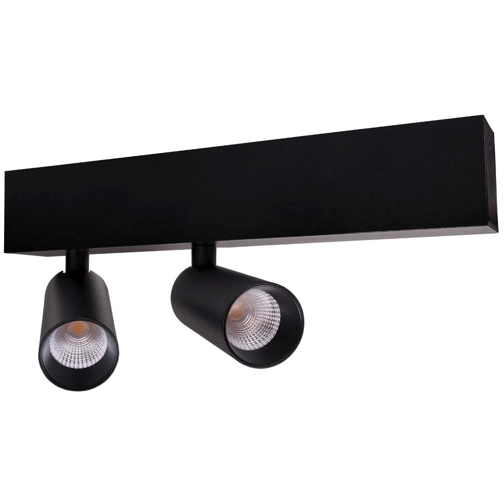 UNI-BRIGHT Madison Twin plafond LED 32° 2x7W 3000K 2x550lm CRI90 DIM 40.000u zwart LVM30002B