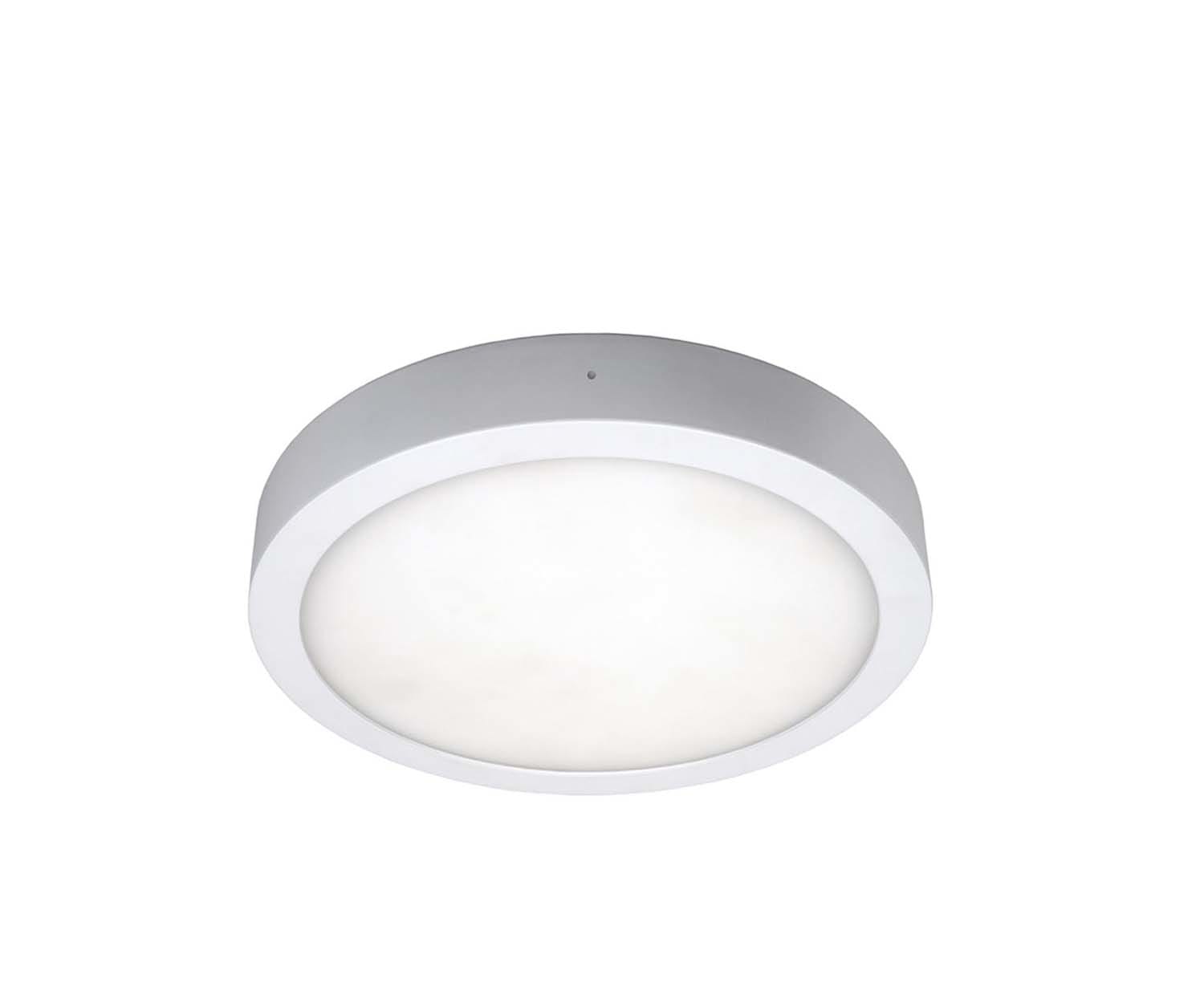 UNI-BRIGHT MOON 240mm dia. - wit opbouw IP54 - 3CCT 1590lm 18W - Sensor - nood* 350lm 3u MN24018WSECCT