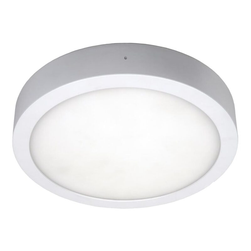 UNI-BRIGHT MOON MASTER 240mm dia. - wit opbouw IP54 - 3000K 1800lm 18W Sensor nood 3u 350lm MN24518WSME