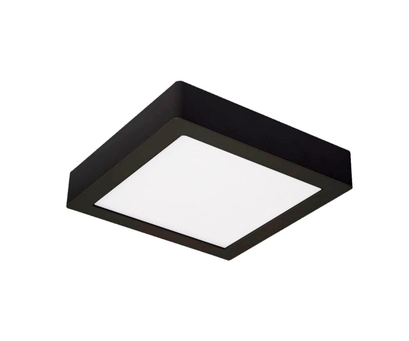 UNI-BRIGHT MOON SQUARE 240mm - zwart opbouw IP54 - 3CCT 1850lm 18W MNS24018WBCCT