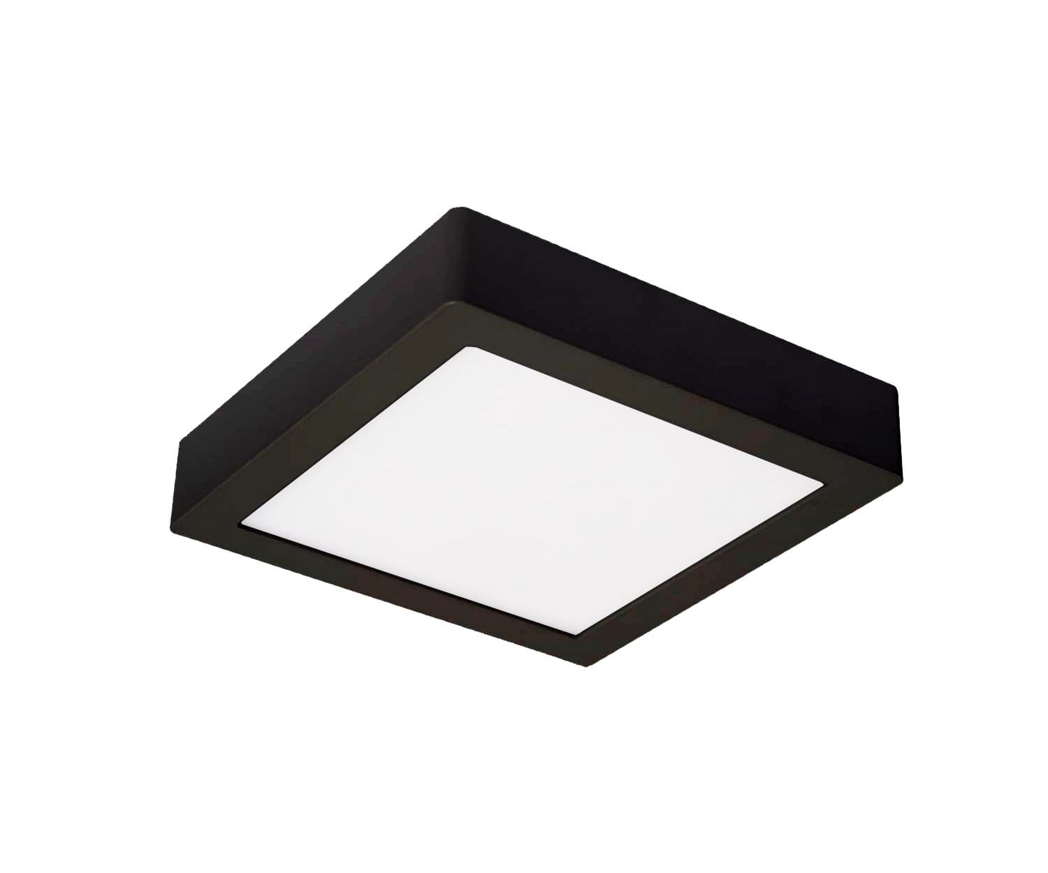 UNI-BRIGHT MOON SQUARE 240mm - zwart opbouw IP54 - 3CCT 1850lm 18W MNS24018WBCCT