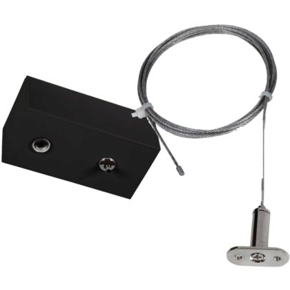 UNI-BRIGHT Xline aansluitdoos met voedings- en pendelkabel 150cm zwart XLPSBB