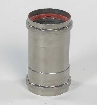 Ubbink Enkelwandige rookgasmof Ubbink Rolux 4G 80mmaluminium met lipring 0165536