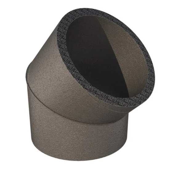 Ubbink Bocht rond luchtkanaal Ubbink Aerfoam 200mm 45° kunststof 0188226