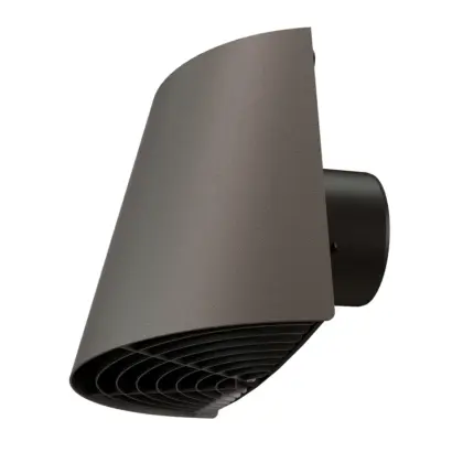 Ubbink Buitenluchtrooster Ubbink Contego cilindervormig Ø160mm kunststof antraciet 343x282mm 0188843