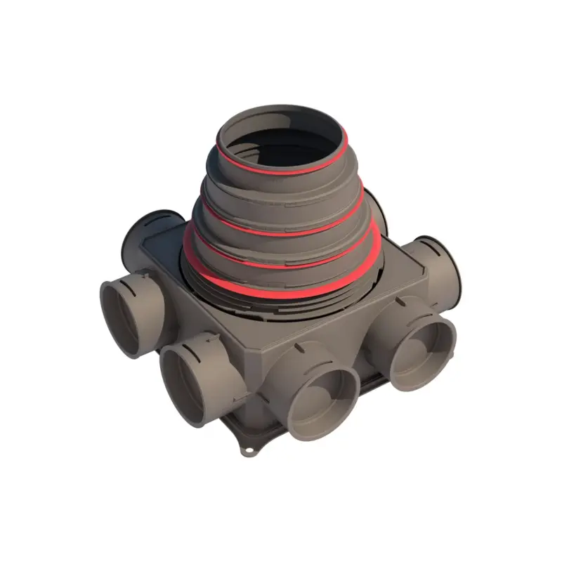 Ubbink Verdeelbox ventilatie Ubbink Air Excellent Ø200mm kunststof 200mmmm DB-reeks 0188961