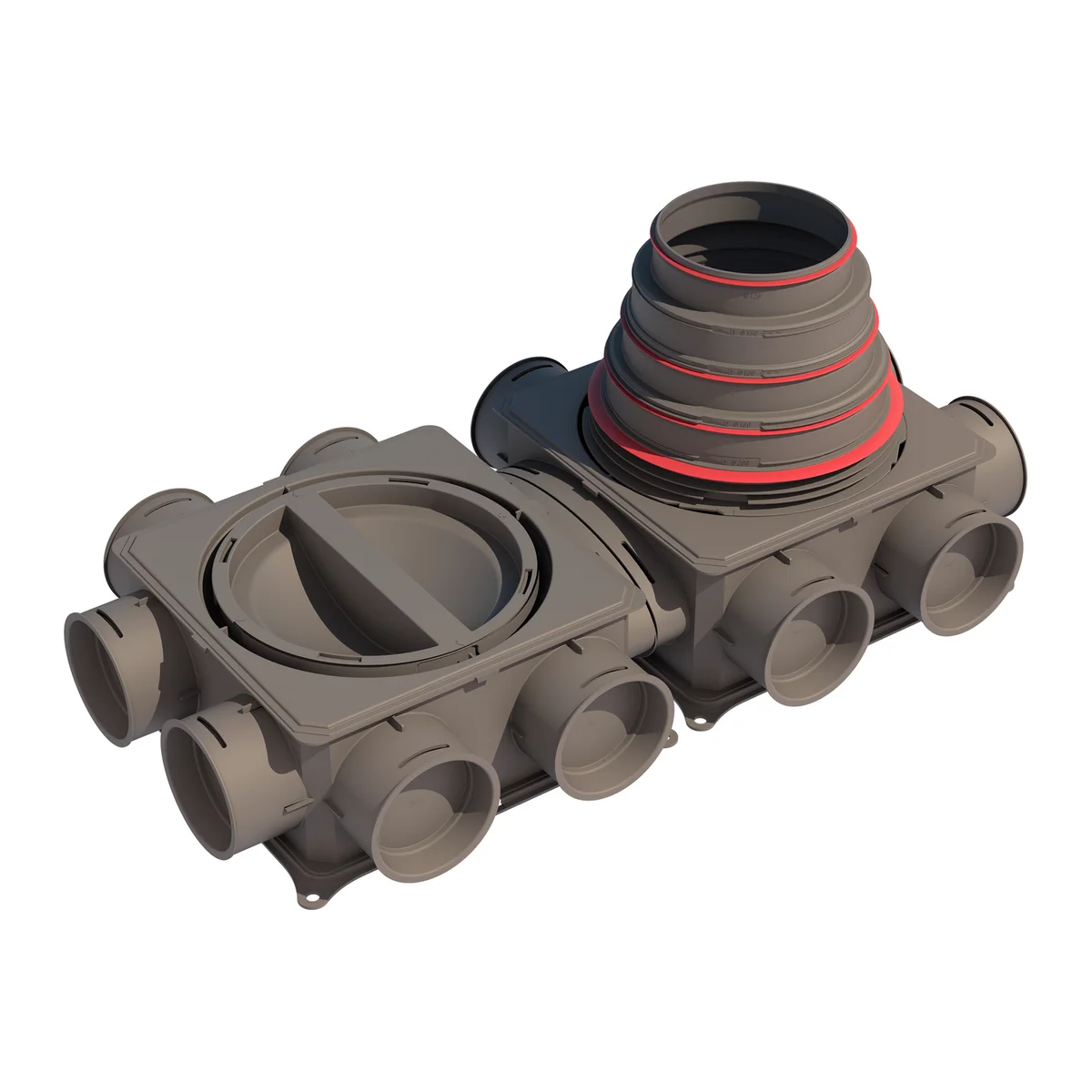 Ubbink Verdeelbox ventilatie Ubbink Air Excellent Ø200mm kunststof 200mmmm DB-reeks 0188962