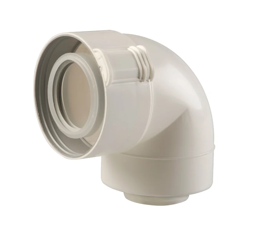 Ubbink Concentrische rookgasbocht Ubbink Sekurit kunststof kunststof 60/100mm 0229232