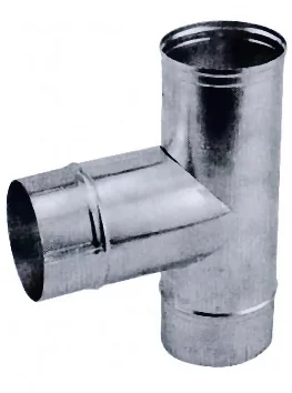 Ubbink Enkelwandig rookgas T-stuk Ubbink 130mm aluminium 0371272
