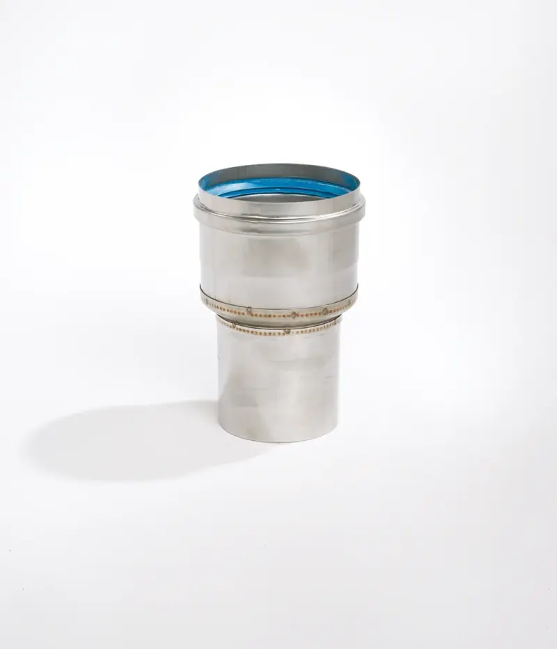 Ubbink Rookgasketeladapter Ubbink Rolux inox enkelwandig/enkelwandig 100mm - 80mm 0702360