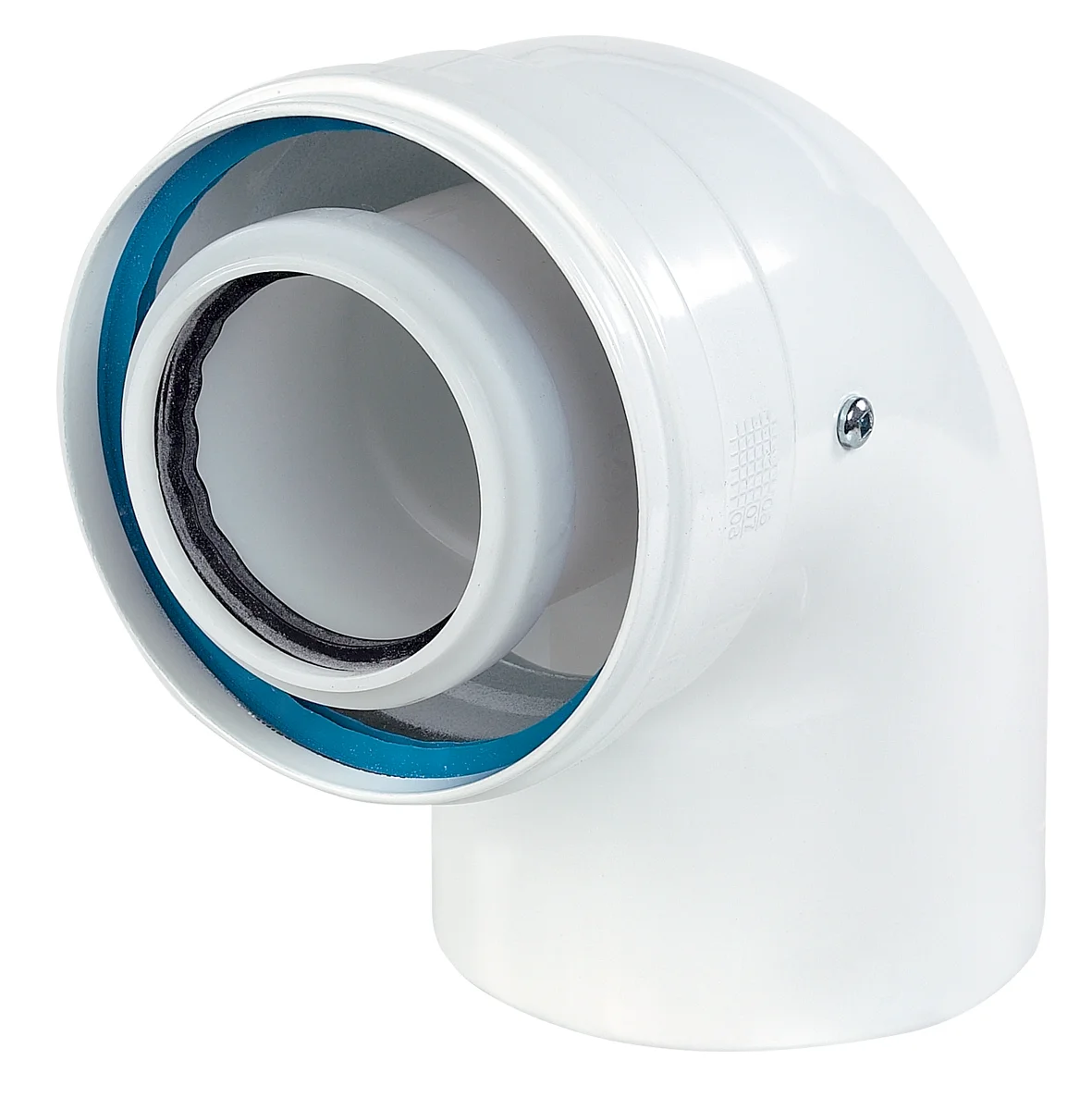 Ubbink Concentrische rookgasbocht Ubbink Rolux aluminium kunststof 60/100mm 0703621